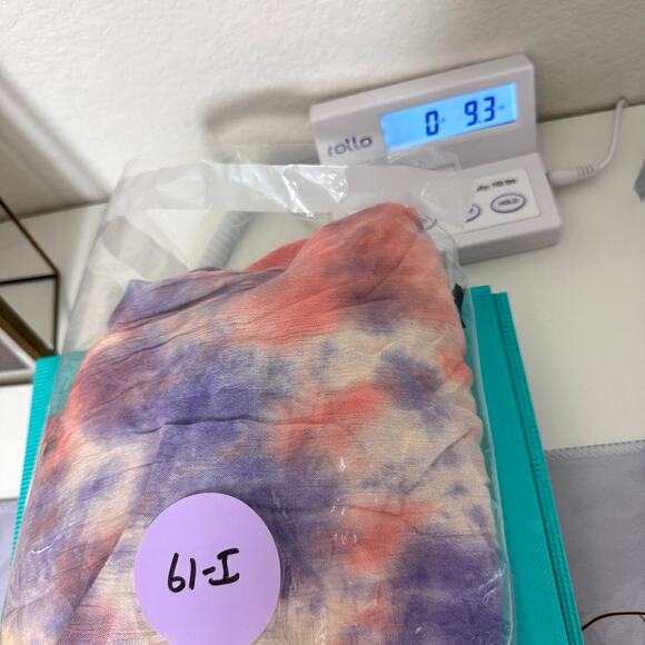 LOGO By Lori Goldstein Womens India Button Shirt Watercolor Mixed Fabric Orange - Picture 8 of 9